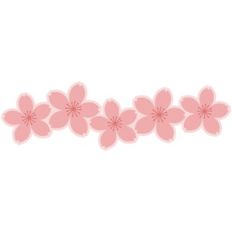 Sakura Cherry Blossom Flower Border