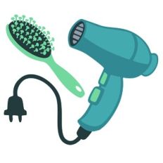 Hair Dryer and Brush