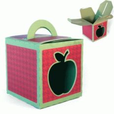 3d - handled box - apple