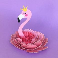 3D flower-flamingo