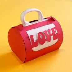 purse gift box for mug - LOVE