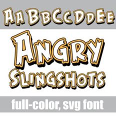 Angry Slingshots Color font