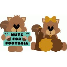 nuts for football squirrels sign cheerleader