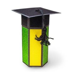Grad hat box - Tall Hexagon