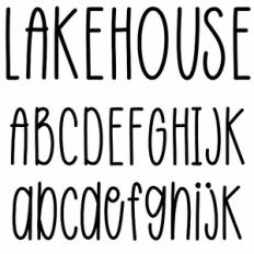 Lakehouse handwriting font