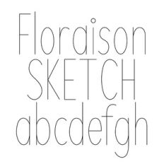 BFC Floraison Sketch Simple Classic Tall Sketch Font