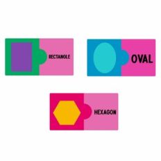 Shape Puzzle Game Activity - Rectangle, Oval and Hexagon