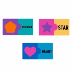 Shape Puzzle Game Activity - Pentagon, Star and Heart