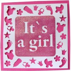 daniela angelova its a girl card