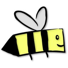 Square Cartoon Bee