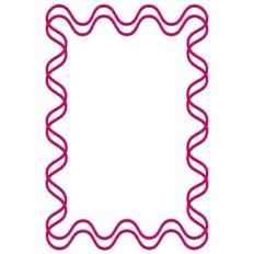 Double Ribbon Wavy Frame Border