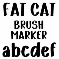 Fat cat brush marker font