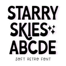 BFC Starry Skies Retro Groovy Display Font
