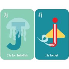 letter 'j' flashcard