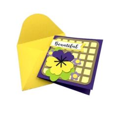 Pansy Gift Card and Envelope