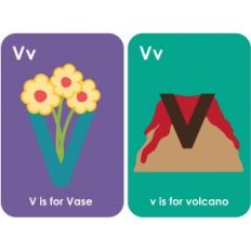 letter 'v' flashcard