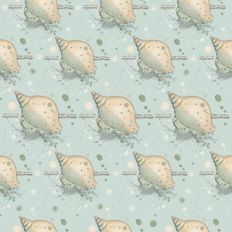 Seashell seamless pattern