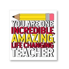 You Are One Incredible, Amazing, Life Changing Teacher