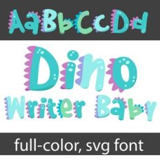 Dino Writer Baby Color Font