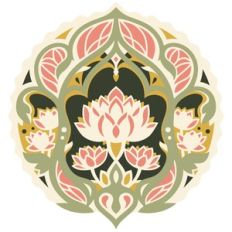 Lotus Flower Mandala Layered Design