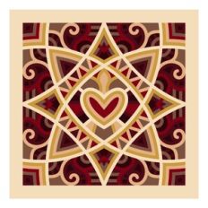 Passion Mandala 3D Layered - Intricate Love Wall Art