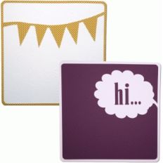 flat journal cards – hi and banner