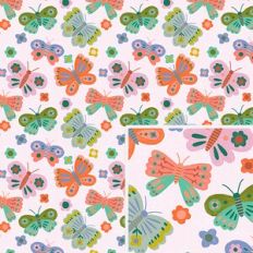 Colorful Butterfly Floral Pattern