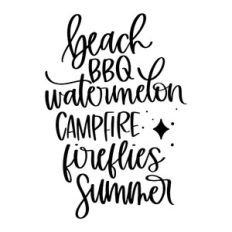 Beach BBQ Watermelon Campfire Fireflies Summer