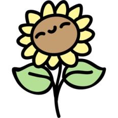 Happy cute sunflower