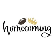 Homecoming with Crown and Football
