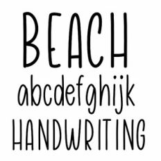 Beach handwriting font