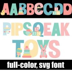Pipsqueak Toys Color Font