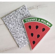 thanks a melon card and envelope