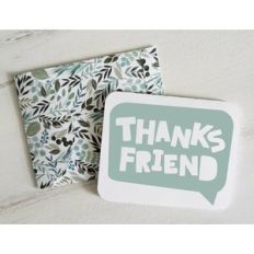 thanks friend card and envelope