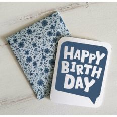 happy birthday card and envelope