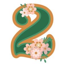 Floral Monogram Number 2