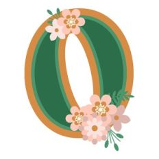 Floral Monogram Number 0