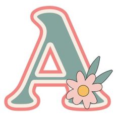 Daisy Shaker Monogram Letter a