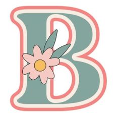 Daisy Shaker Monogram Letter b