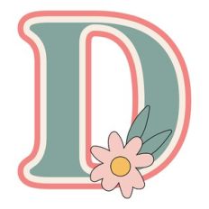 Daisy Shaker Monogram Letter d