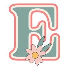 Daisy Shaker Monogram Letter e