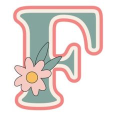Daisy Shaker Monogram Letter f