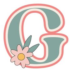 Daisy Shaker Monogram Letter g