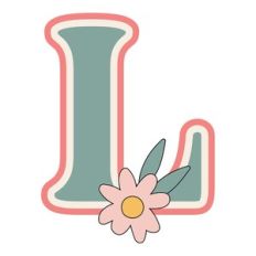 Daisy Shaker Monogram Letter l