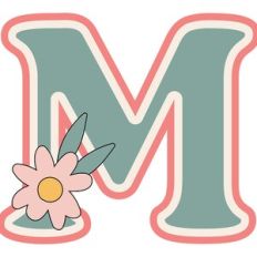 Daisy Shaker Monogram Letter m