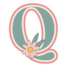 Daisy Shaker Monogram Letter q