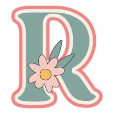 Daisy Shaker Monogram Letter r