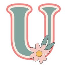 Daisy Shaker Monogram Letter u