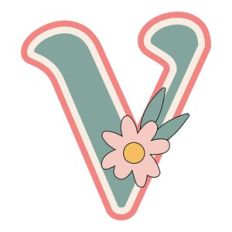 Daisy Shaker Monogram Letter v