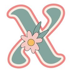 Daisy Shaker Monogram Letter x